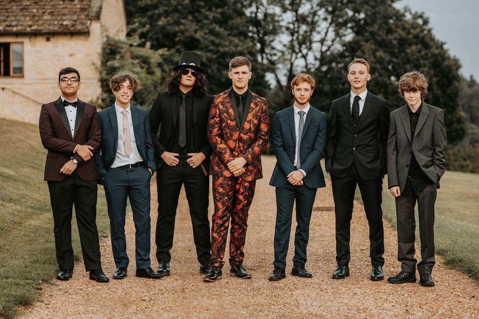 Dressed to impress outside Bowood House Photo by Amber Louise Photography 